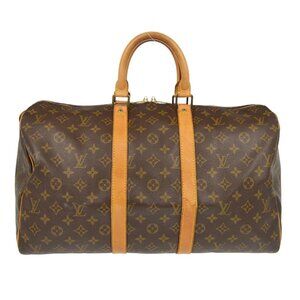 Louis Vuitton Monogram Keepall 45 Travel Duffle Handbag